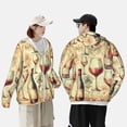 thumbnail image 4 of Balery Wine Sudadera ligera de manga larga con capucha y protección solar UPF 50+ para hombre y mujer, ideal para pesca y running-X-Large, 4 of 7