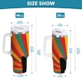 thumbnail image 6 of Yayeee 40oz Stainless Steel Tumbler with Straw and Handle Double-Wall Insulated Travel Water Bottle, Black Cat, 6 of 8