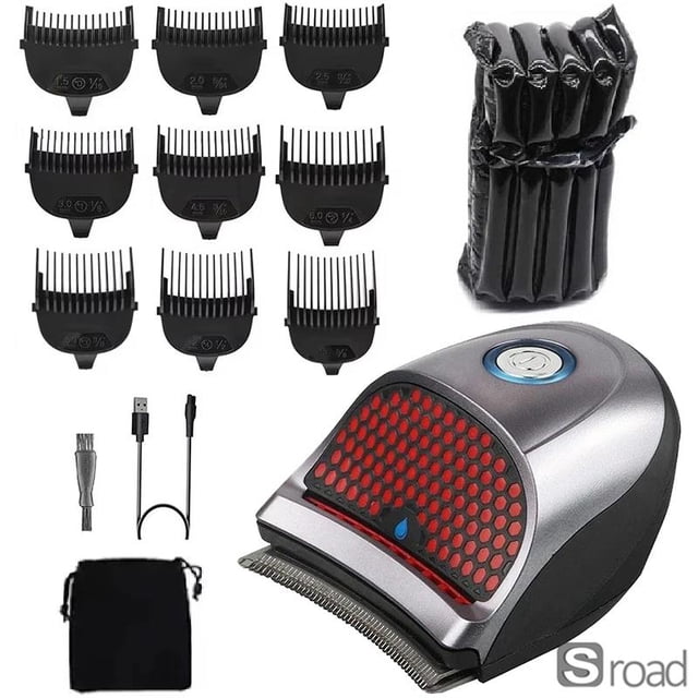 Cortadora De Cabello Recargable Inalámbrica Para Hombre, IPX7 Impermeable, Máquina De Corte Para Cabello, Barba Y Cuerpo Con 9 Peines Guía Y Carga USB,With bubble bag