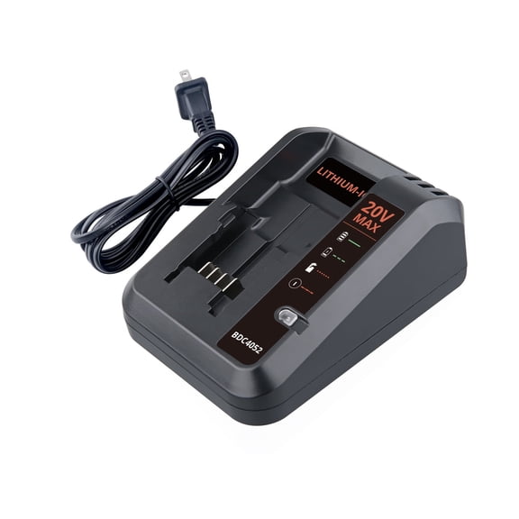 DASNITE 20V Max Charger Compatible with Black & Decker 20V Battery and Compatible with Porter-Cable 20V Battery LBXR20 LBXR2020 PCC681L PCC685L PCC692L BDCAC202B 20-Volt Power Tool Battery Charger