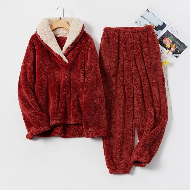 Camisón de dormir sencillo, holgado, informal, con cuello chal, cálido y grueso para mujer