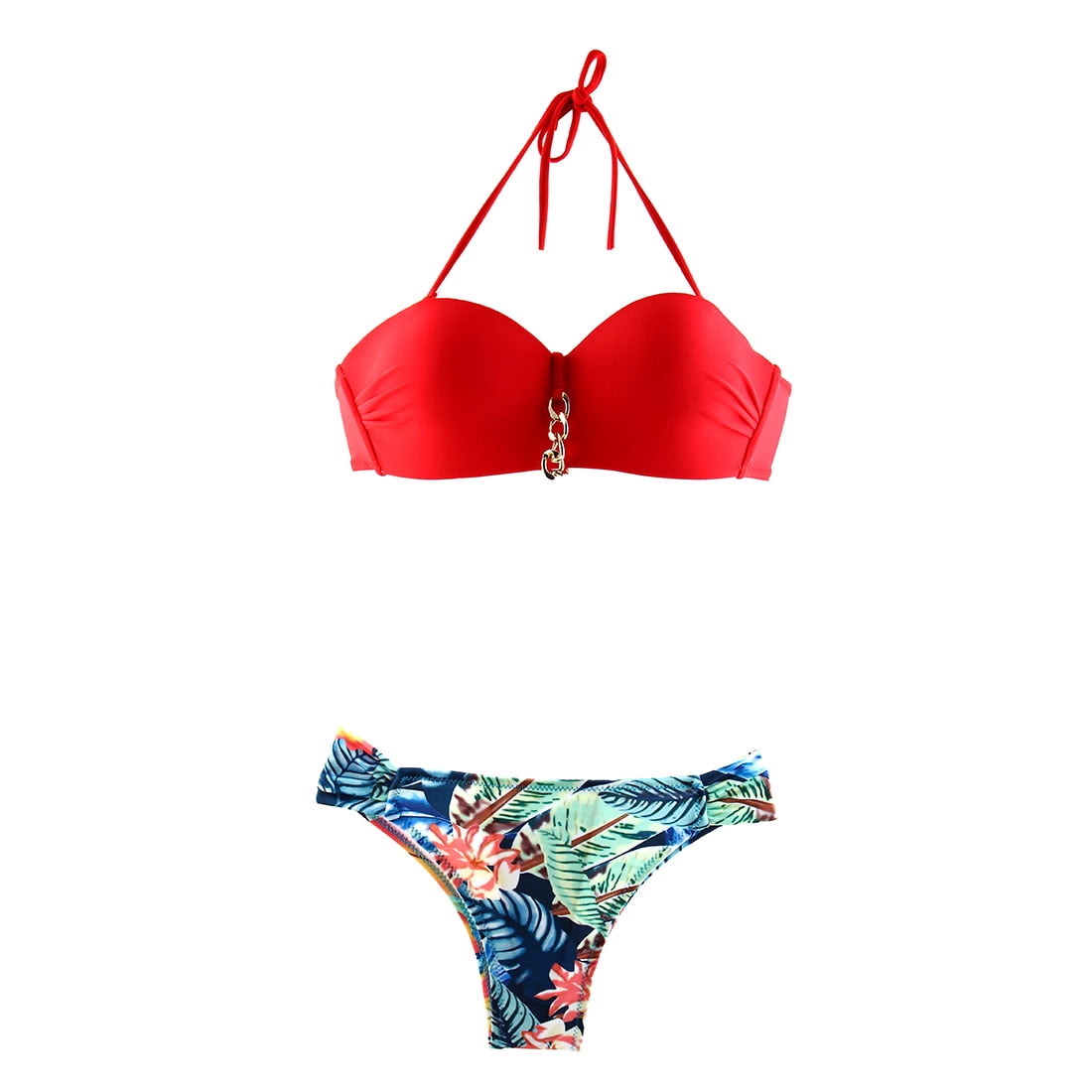 halter neck padded bikini