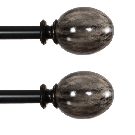 H Versailtex Window Treatment Double Rod Set Marble Ball