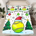 thumbnail image 2 of Homewish Tennis Ball Lovers Bed Sheets,Cute Cartoon Christmas Tree King Sheets,Colorful Xmas Ball Sheet Set For Boys Teen,Microfiber Bedroom Decor,4 Pieces, 2 of 7