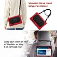 thumbnail image 5 of TECH CIRCLE Case for Galaxy Tab S8 Plus & Galaxy Tab S7 Plus & Galaxy Tab S7 FE Tablet (12.4 Inch) - Protective Sturdy Kickstand Case with Shoulder/Hand Strap for SM-X800/SM-T730/SM-T970 (Black Red), 5 of 7