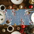 thumbnail image 5 of Snowman Christmas Dresser Scarf Farmhouse, Dining Table Decorations for Wedding/Parties, Xmas Tree Gifts Snowflake Winter Table Runner 72 Inches Long for Kitchen Dining, 16 x 72 In, 5 of 9