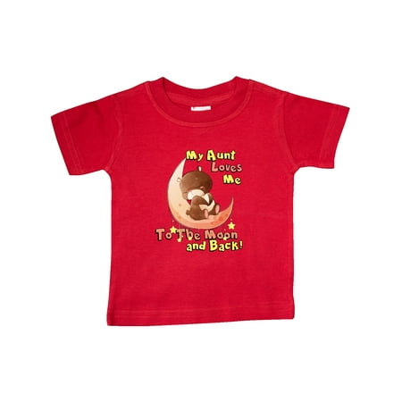 

Inktastic My Aunt Loves Me To the Moon and Back Gift Baby Boy or Baby Girl T-Shirt