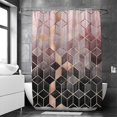 thumbnail image 3 of Cortina de Ducha Moderna Geométrica Impermeable para Baño - Rosa 180x200cm dontodent Kuyhfg Sin marca, 3 of 3