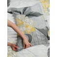 thumbnail image 3 of Floral Reversible Bedspread Set, Blooming Hydrangea Flowers Leaves Bouquet Vintage Style Spring Nature Print, Pillow Shams & Comforter Microfiber Bedding Set, 3 Sizes, Mustard Dimgray, by Ambesonne, 3 of 4