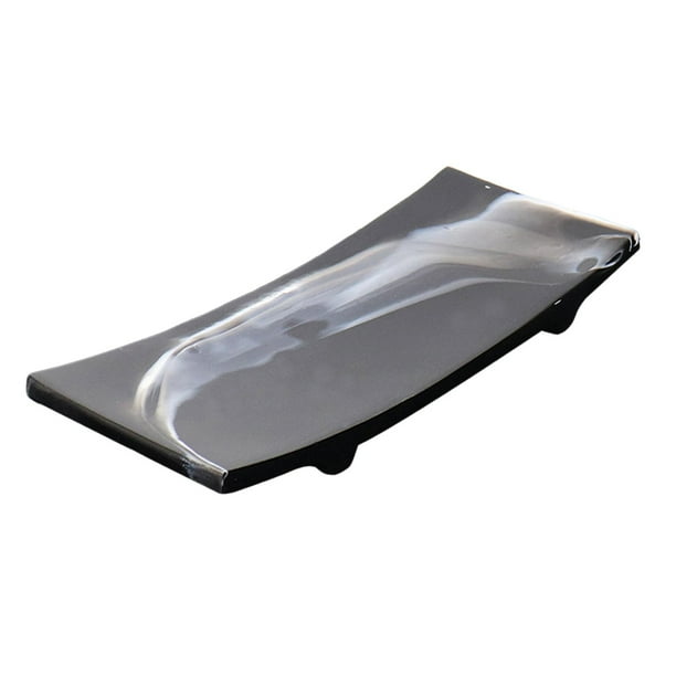 Bandeja decorativa de resina Bandeja de baño Cosméticos Jabonera Bandeja de almacenamiento para bañera para mesa de centro Regalo práctico Bandeja de , negro Baoblaze tocador de baño