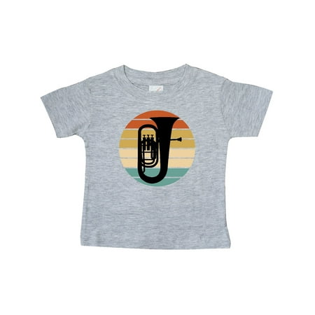 

Inktastic Tuba Music Retro Sunset Silhouette Gift Baby Boy or Baby Girl T-Shirt