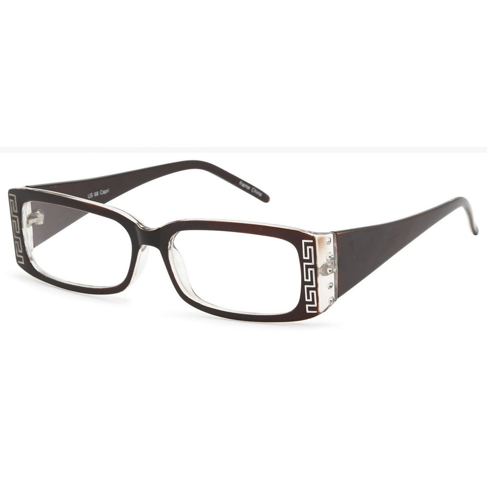 Women's Eyeglasses 52 18 140 Brown Plastic