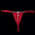 thumbnail image 4 of YIGSECU T Back Low Rise Underwear Panties Rhinstones Thongs G String Women Body Chain, 4 of 8