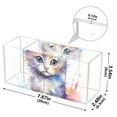 thumbnail image 3 of Little Cat Painting Pencil Pen Cosmetic Holder Cup Makeup Brush Holder Desk Accessories Holder Acrylic Organizer for Office School Home, 3 of 7