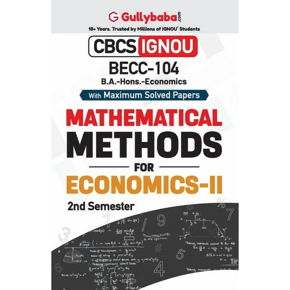 BECC-104 Mathematical Methods in Economics - II, (Paperback)