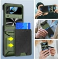 thumbnail image 4 of for Galaxy Z Flip 4 Case with Card Holder, Hinge Protection & Slide Camera Cover & Removable Card Slot, Military Grade Heavy Duty Protective Wallet Case for Samsung Galaxy Z Flip 4 5G - Green, 4 of 16
