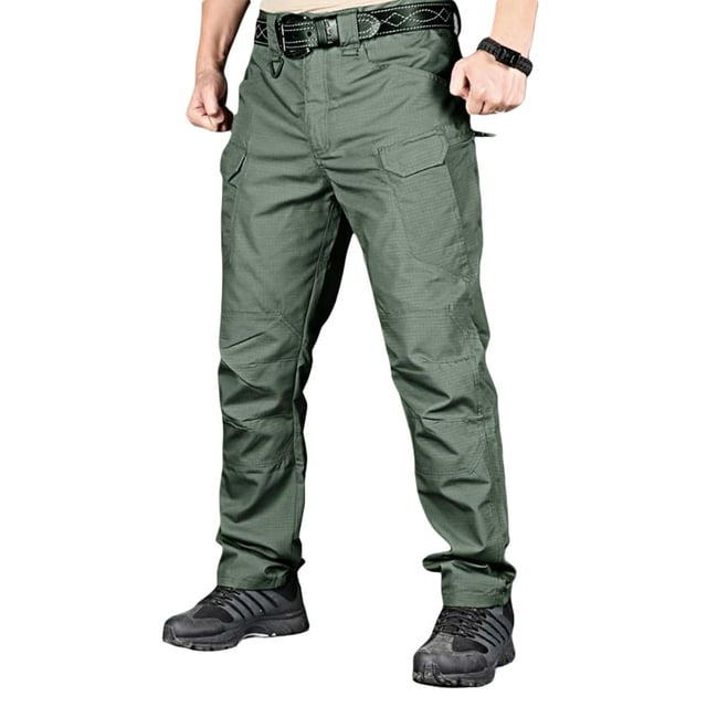 Wangscanis Men Cargo Pants, Zipper Button Closure Solid/Snakeskin Print Casual Pants Trousers with Pockets