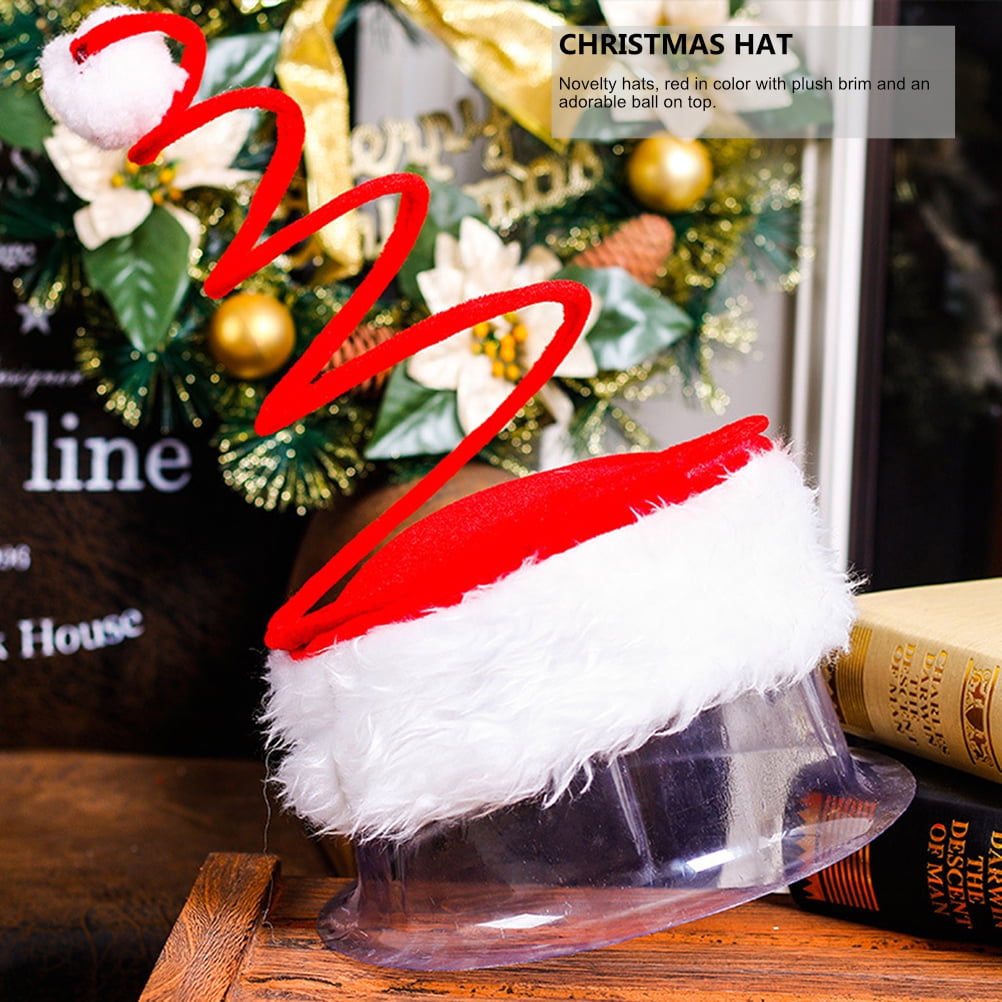 Raindrops 2 Pcs Santa Hat with Coil Spring Spiral Christmas  display picture 1