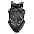 thumbnail image 4 of Cool Glossy Corset Chaleco de una pieza para hombre Nightclub Slim Stage Base Coat Pompotops  oipoqjl1438, 4 of 9
