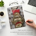 thumbnail image 5 of FMSHPON Christmas Cat Santa Hat Clipboard Hardboard Wood Nursing Clip Board and Pull for Standard A4 Letter 13x9 inches, 5 of 8
