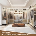thumbnail image 3 of Perchero Reversible, 115x40x200 cm, Armario con 6 Niveles y 2 Cajones, Perchero Resistente con Estantes, Armario Portátil Independiente, Sistema de Guardarropa con Ganchos Colgadores Beige, 3 of 6