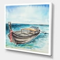 thumbnail image 3 of Designart ' Little Boat At The Lake Shore ' Nautical & Coastal Canvas Wall Art Print, 3 of 4