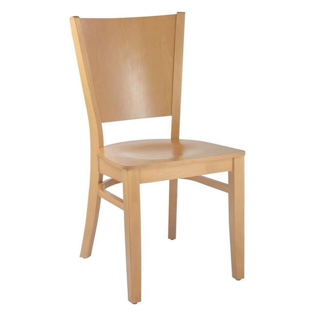 Hendrix Side Chair in Natural with Wood Seat (Set of 2)