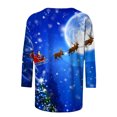 thumbnail image 5 of Camisas Navideñas Para Mujer Tops de Cuello Redondo Blusa Informal Suelta Con Manga 3/4 Y Estampado Navideño Odeerbi  ODB197917, 5 of 5
