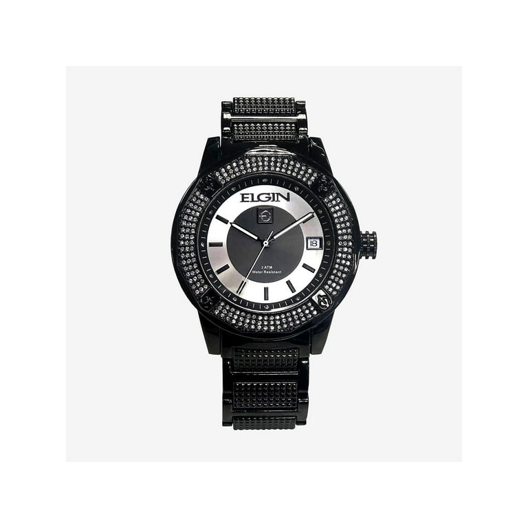 Elgin Adult Male Analog Watch with Silver tone Bracelet and Round