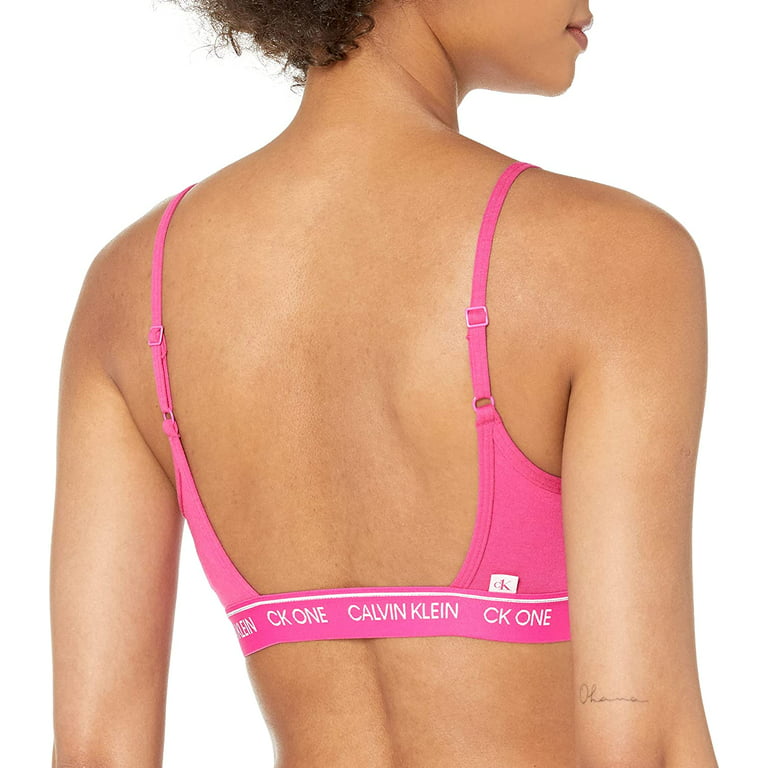 Calvin Klein Women's Unlined Triangle Bra, Barely Pink, XL : :  Fashion