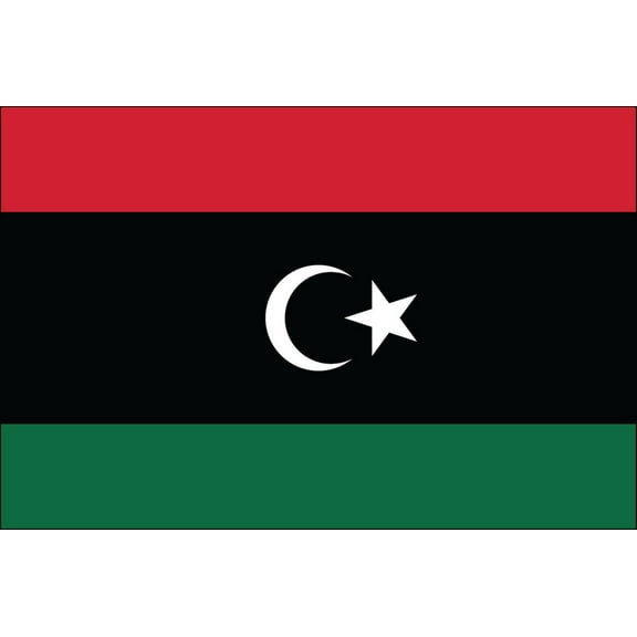 Y H M National Flag Libya Flag 4 x 6 feet Bunting For Marine Industrial Use