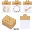 thumbnail image 2 of Bolsas de embalaje de joyería Bolsas de joyería Práctico plegado con tarjetas de presentación de amor Marrón, 2 of 8