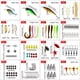 thumbnail image 4 of Kit Señuelos Pesca 84/107 Uds. Juego Cebo Duro Y Suave Capa Engranaje Plantilla Metal Cuchara para, 4 of 9