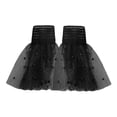 thumbnail image 3 of Women's Sleeve Cuff, Flared Sleeves, Lace, Pleated, Elasticated Wrist Warmers, Sweater Cuffs, Detachable Black, 3 of 7