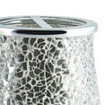 thumbnail image 4 of Better Homes & Gardens Glimmer Mosaic Glass Toothbrush Holder, Shiny Silver Grey, 4 of 7