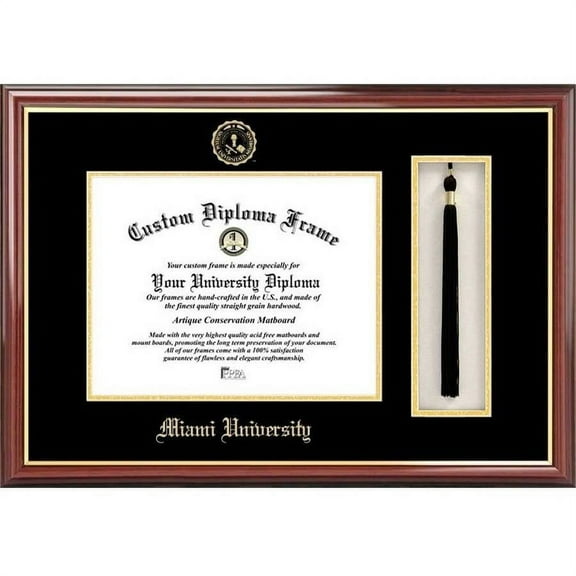 Miami University Ohio 8.5" x 11" Tassel Box and Diploma Frame