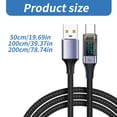 thumbnail image 2 of ZPAQI USB A to Type C Fast Charging Cable 66W LED Display for Smartphones Tablet, 2 of 14