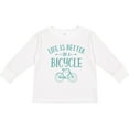 thumbnail image 3 of Inktastic Life's Better on a Bicycle Girls Long Sleeve Toddler T-Shirt, 3 of 5