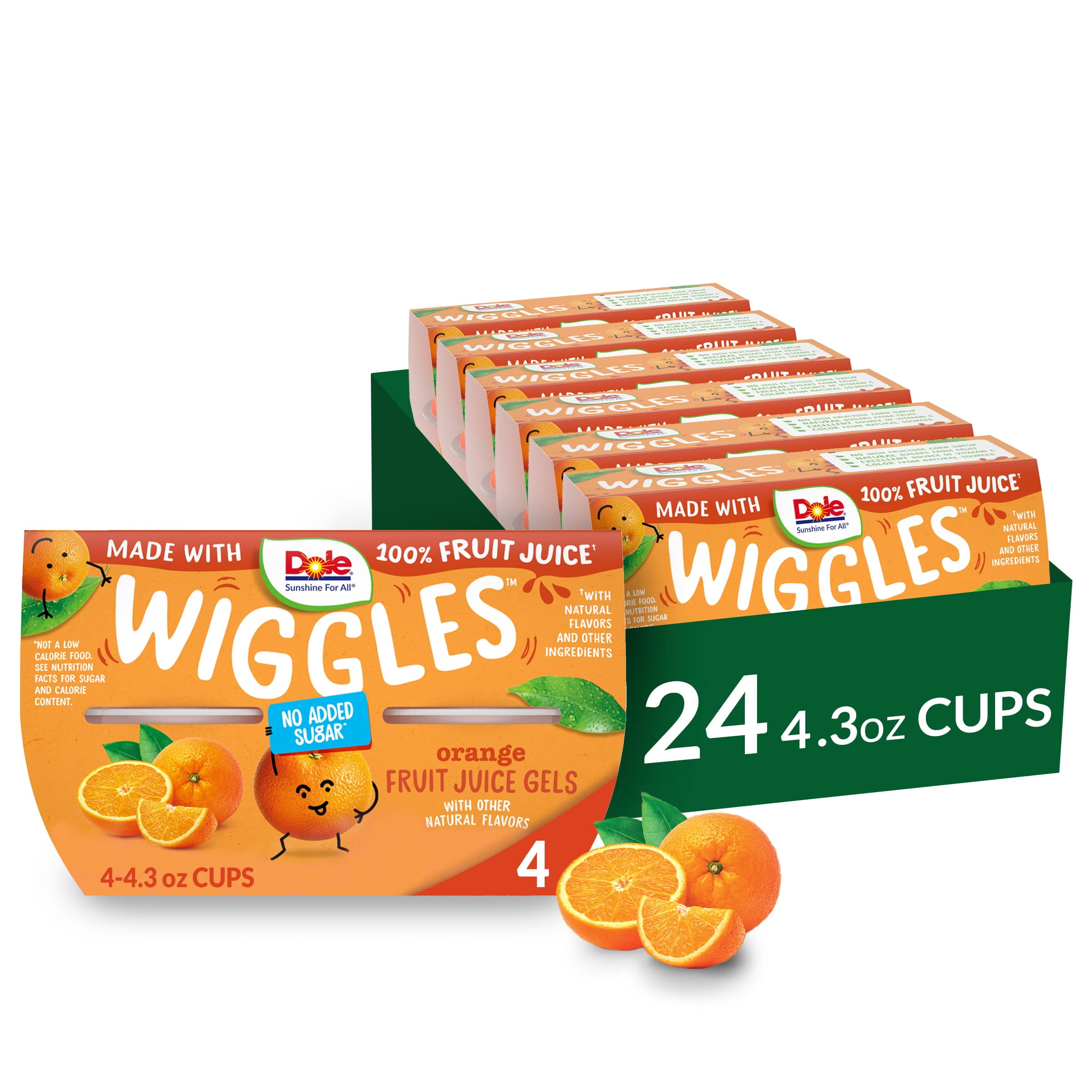 Dole Wiggles Orange Fruit Juice Gels, Healthy Snack for Kids, Made with