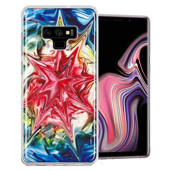 MUNDAZE For Samsung Galaxy Note 9 Tie Dye Abstract Design Double Layer Phone Case Cover