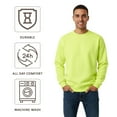 thumbnail image 5 of Gildan Unisex High Visibility Safety Sweatshirt, 50/50 Cotton/Polyester Hi Vis Reflective Sweater (Safety-Green, L), 5 of 9