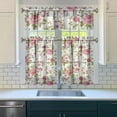 thumbnail image 3 of Kitchen Curtains 36 Inch Short - 3 Panel Set, Vintage Floral Butterfly Bee Botanical Print, Rod Pocket Window Curtain for Farmhouse, Modern Rustic, Spring Summer Decor, Easy Wash, 3 of 5