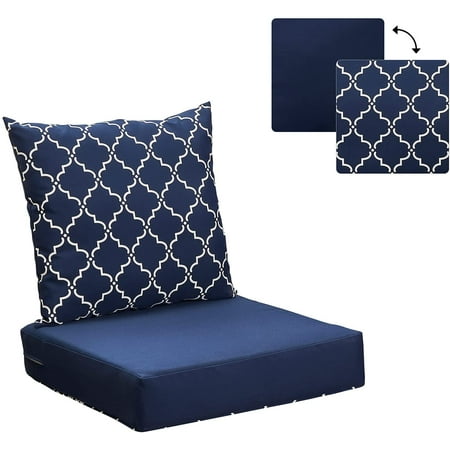 Outdoor Cushions Set for Patio Furniture 24x24 Replacement Deep Seat