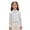 White, variant on Girls Ribbed Long Sleeve Shirt Stretch Blend Tee Kids Casual Top With Classic Fit Clothes