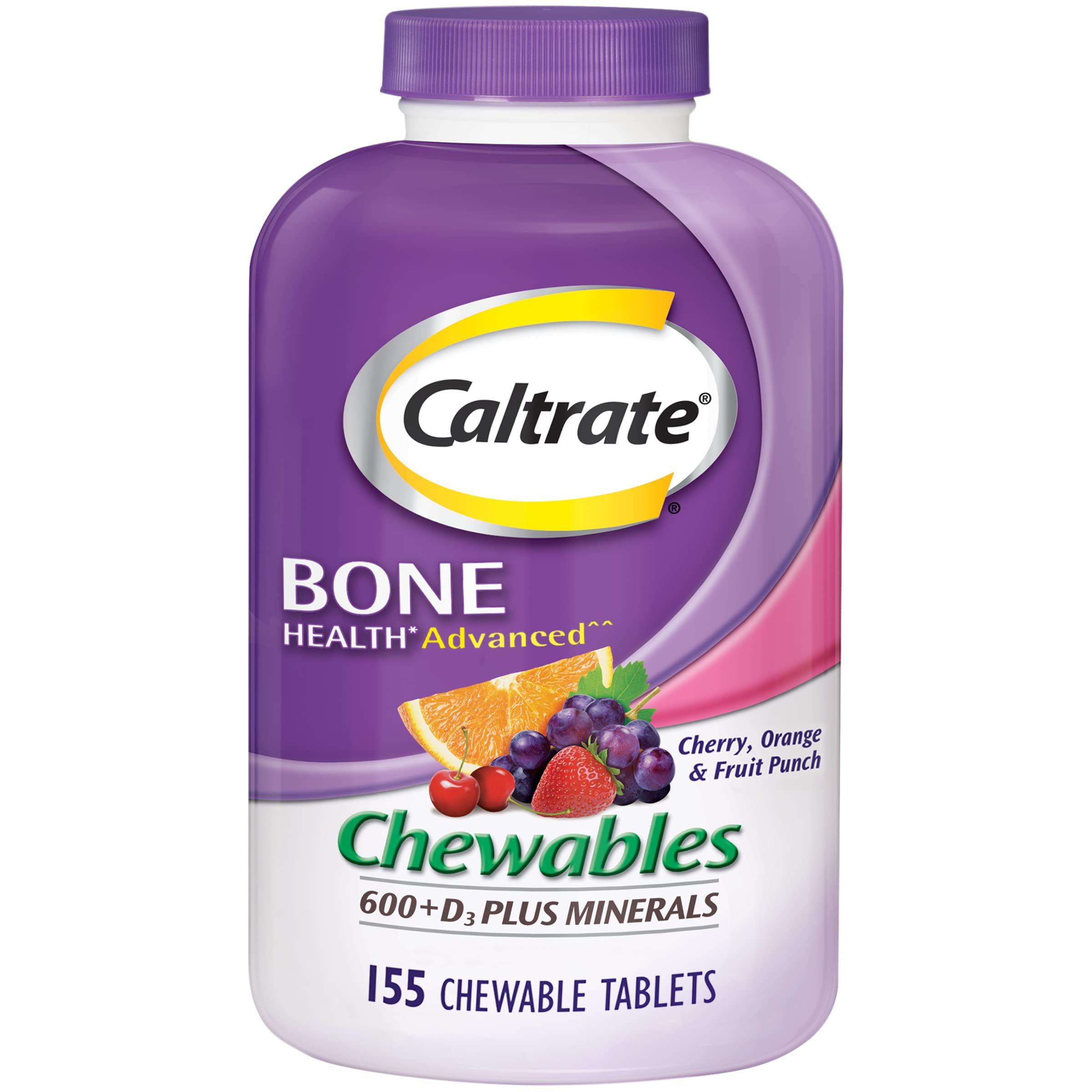 Caltrate Chewables 600 Plus D3 Plus Minerals Calcium Vitamin D ...