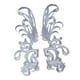thumbnail image 1 of 2 parches bordados para coser, manualidades, decoración, tela, apliques bordados 3D Plata, 1 of 4