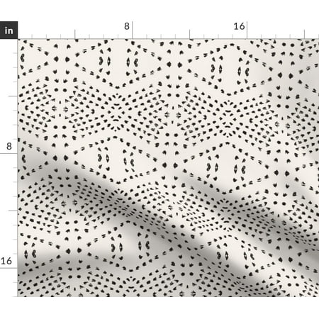 Boho Bohemian Diamond Geo Geometric Dot Fabric Printed by Spoonflower BTY