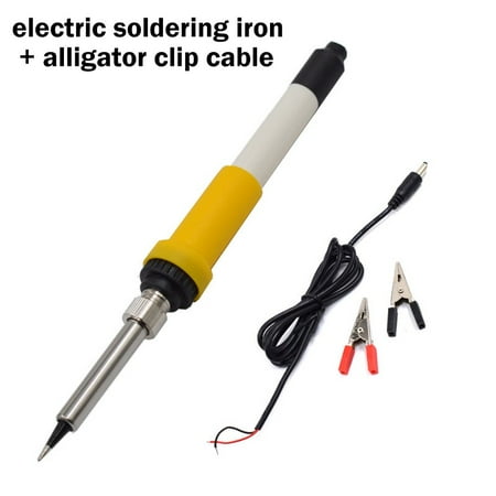 

DC 12V 40W Portable Car Auto Clip Powered Electric Soldering Iron Set electric iron + crocodile clip wire