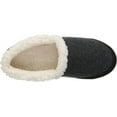 thumbnail image 2 of acorn women's moc with premium memory foam moccasin, dark charcoal heather ragg wool, large, 2 of 7