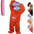 thumbnail image 2 of Big Mouth Monster Onesie Goofy Monster Onesie Plush Adult Pajamas, 2 of 6